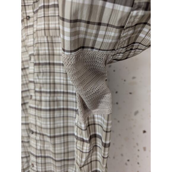 REI Co op Vented Brown Plaid Shirt Mens XL Performance Outdoor LS EUC - Picture 4 of 6